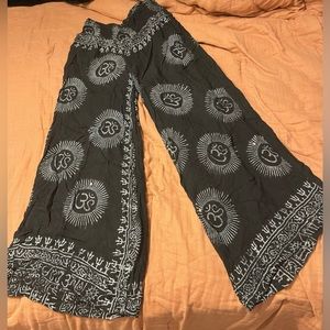 Women’s Lakhays Om Hippie Pants Wide Leg One Size Fits Most